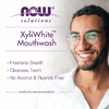 NOW Foods, Solutions, жидкость для полоскания рта Xyli-White, без фтора, нима и чайного дерева со вкусом мяты, 473 мл (16 жидк. унц.)