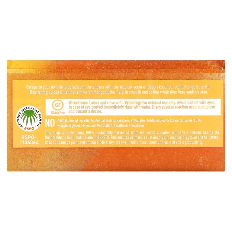 Desert Essence, Soap Bar, Island Mango, 142 г (5 унций) (Товар снят с продажи) 