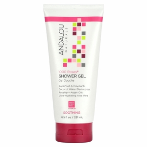 Andalou Naturals, Гель для душа, успокаивающий, 1000 роз, 251 мл (8,5 жидк. унц.)
