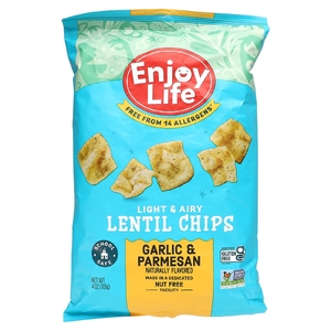 Enjoy Life Foods, Легкие и воздушные чипсы из чечевицы, со вкусом чеснока и пармезана, 4 унции (113 г) (Товар снят с продажи) 