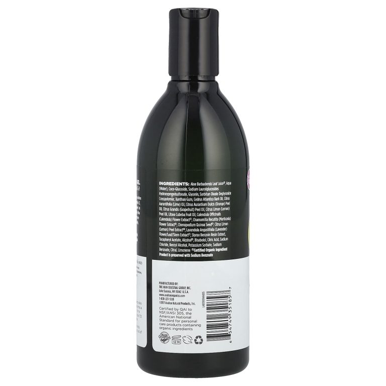 Avalon Organics, Гель для ванны и душа, освежающий лимон, 355 мл (12 жидк. Унций)