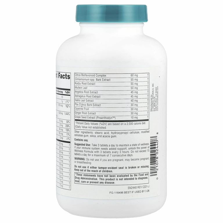Source Naturals, Wellness Formula®, улучшенная поддержка иммунитета, 180 таблеток
