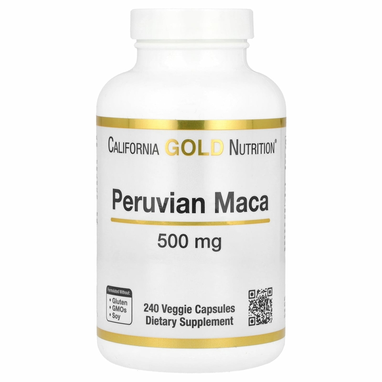 California Gold Nutrition, перуанская мака, 500 мг, 240 растительных капсул