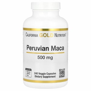 California Gold Nutrition, перуанская мака, 500 мг, 240 растительных капсул