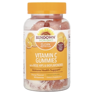 Sundown Naturals, Жевательные конфеты с плодами шиповника и биофлавоноидами, апельсиновый вкус, 90 жевательных конфет