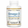 California Gold Nutrition, омега-3, рыбий жир премиального качества, 100 капсул из рыбьего желатина