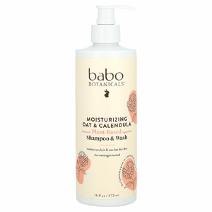 Babo Botanicals, увлажняющий шампунь и гель для душа, овес и календула, 473 мл (16 жидк. унций)