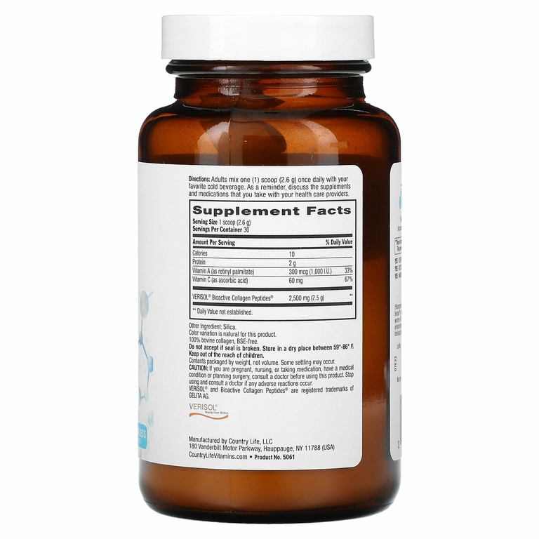 Country Life, Порошок Maxi-Skin с коллагеном и витамином C & A, без запаха, 2,74 унции (78 г) (Товар снят с продажи) 