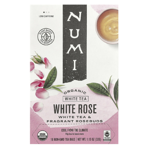 Numi Tea, органический чай, белый чай, белая роза, 16 чайных пакетиков, 32 г (1,13 унции)