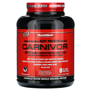 MuscleMeds, Carnivor, изолят говяжьего белка, созданный путем биоинженерии, со вкусом фруктового пунша, 1669 г (3,67 фунта)