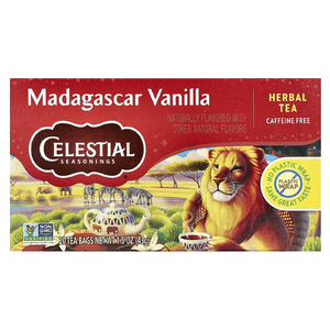 Celestial Seasonings, травяной чай, ройбуш и мадагаскарская ваниль, без кофеина, 20 чайных пакетиков, 43 г (1,5 унции)