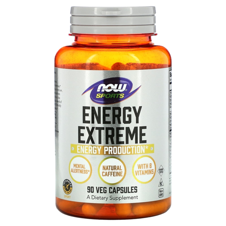 NOW Foods, Sports, Energy Extreme, препарат для поддержки физической и умственной активности, 90 растительных капсул