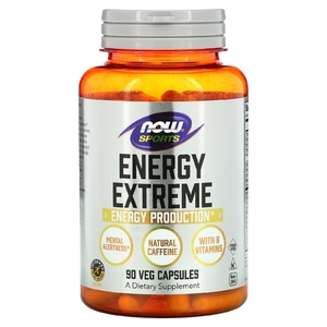 NOW Foods, Sports, Energy Extreme, препарат для поддержки физической и умственной активности, 90 растительных капсул