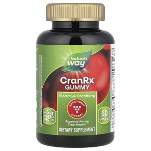 Nature's Way, CranRx®, жевательные таблетки с биоактивной клюквой, 60 жевательных таблеток