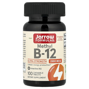 Jarrow Formulas, Метил B-12, тропический, 2500 мкг, 100 жевательных таблеток