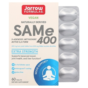 Jarrow Formulas, S-аденозилметионин, 400 мг, 60 таблеток