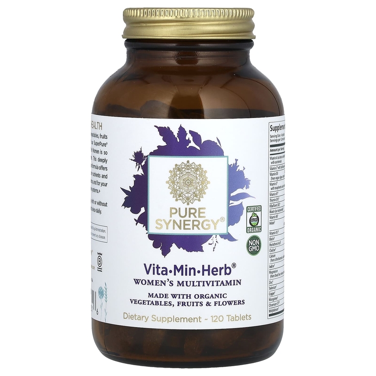 Pure Synergy, Vita-Min-Herb, мультивитамины для женщин, 120 таблеток