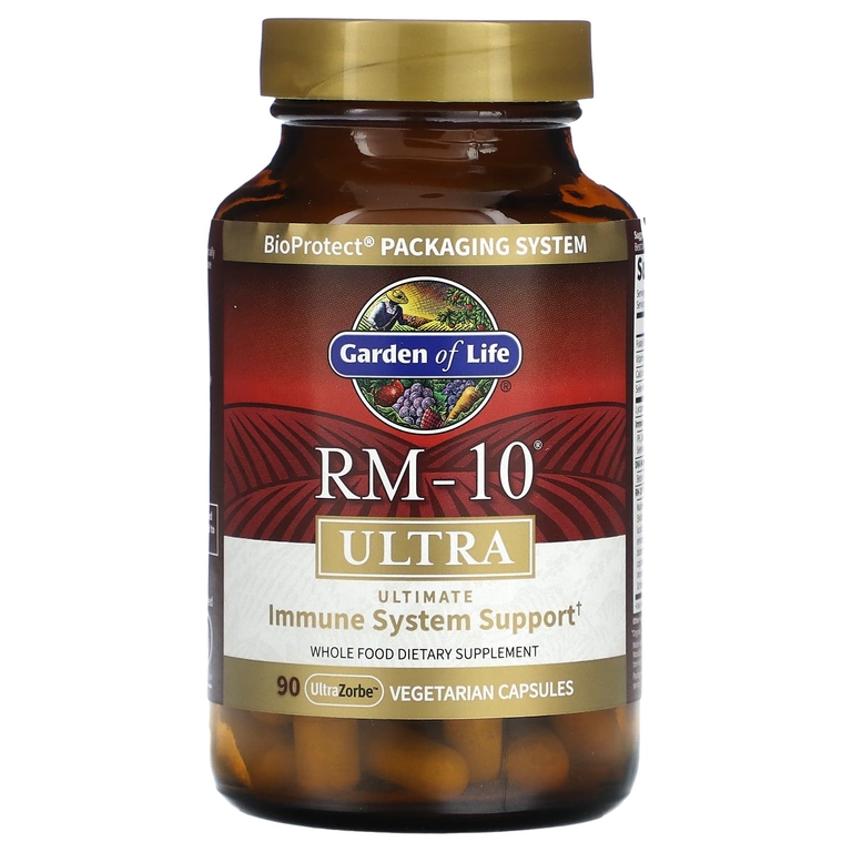 Garden of Life, RM-10 Ultra, максимальная поддержка иммунной системы, 90 вегетарианских капсул UltraZorbe