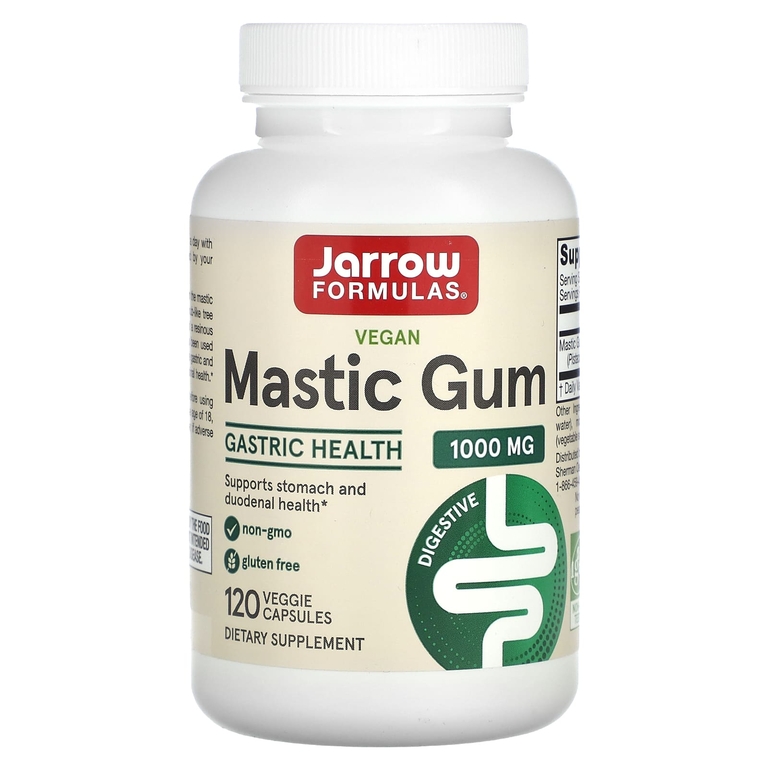 Jarrow Formulas, веганская мастиковая смола, 1000 мг, 120 растительных капсул
