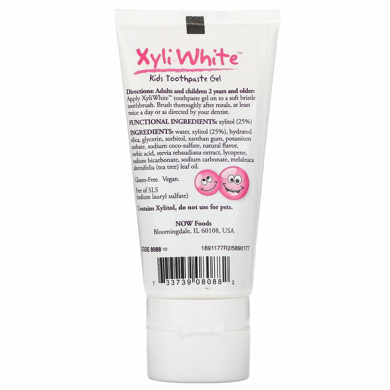 NOW Foods, Solutions, XyliWhite, детская зубная гель-паста, со вкусом жевательной резинки, 85 г (3 унции)