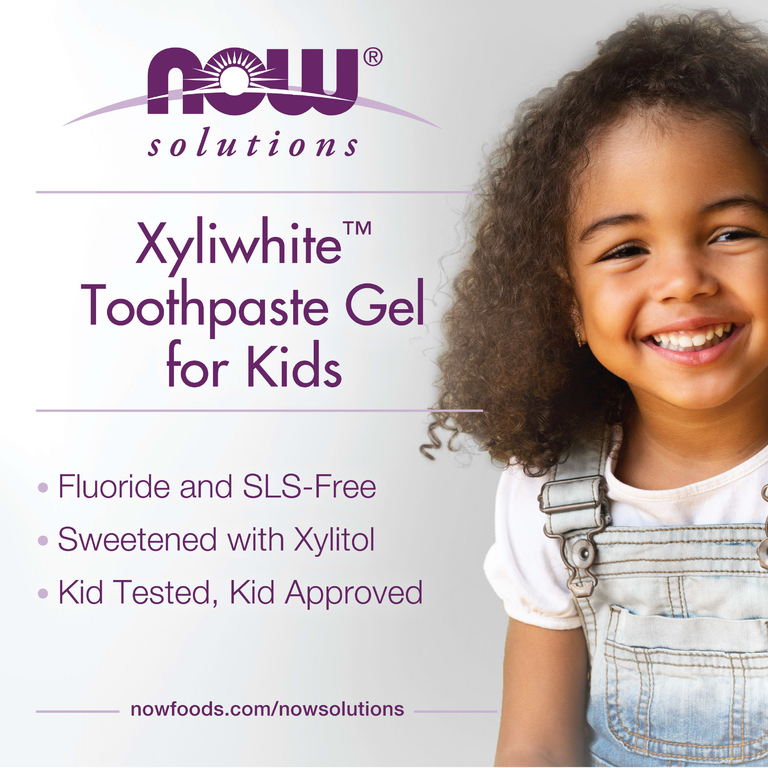 NOW Foods, Solutions, XyliWhite, детская зубная гель-паста, со вкусом жевательной резинки, 85 г (3 унции)