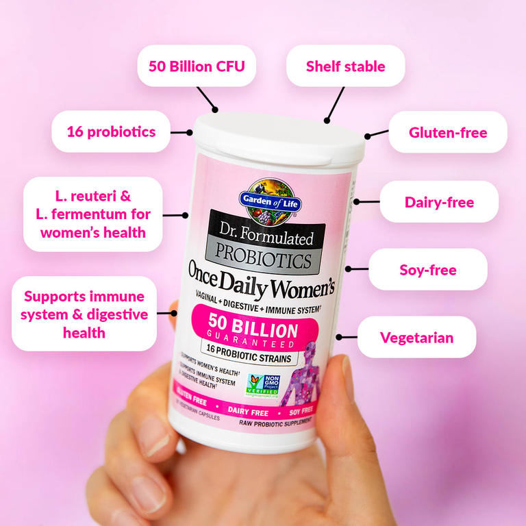 Garden of Life, Dr. Formulated Probiotics, пробиотики, одна таблетка в день для женщин, 30 вегетарианских капсул
