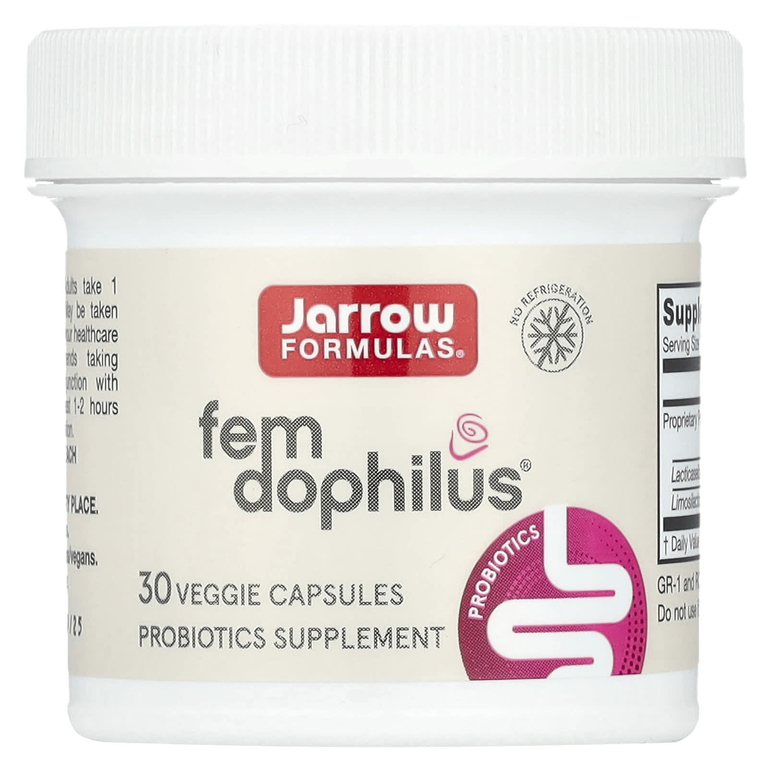 Jarrow Formulas, Fem Dophilus, пробиотики, 1 млрд КОЕ, 30 растительных капсул