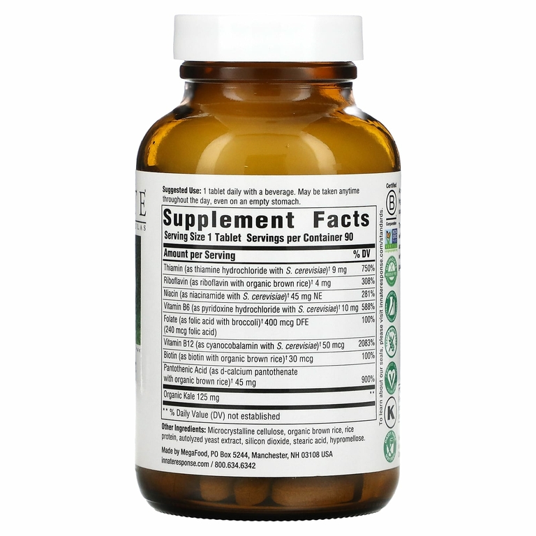 Innate Response Formulas, комплекс витаминов группы В, 90 таблеток