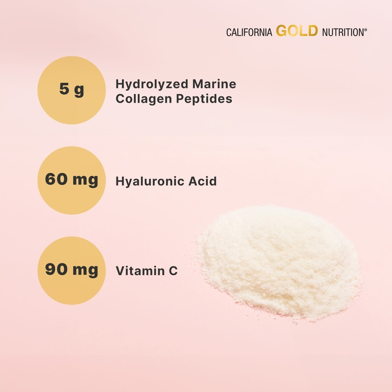 California Gold Nutrition, CollagenUP®, гидролизованные пептиды морского коллагена с гиалуроновой кислотой и витамином C, без ароматизаторов, 464 г (1,02 фунта)