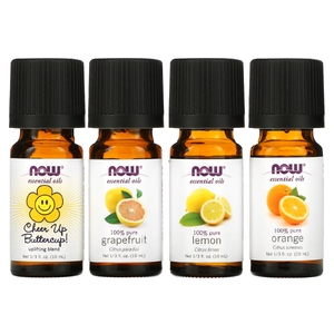 NOW Foods, Solutions, Put Some Pep in Your Step, набор эфирных масел для бодрости, 4 флакона по 10 мл (1,3 жидк. Унции)