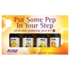 NOW Foods, Solutions, Put Some Pep in Your Step, набор эфирных масел для бодрости, 4 флакона по 10 мл (1,3 жидк. Унции)