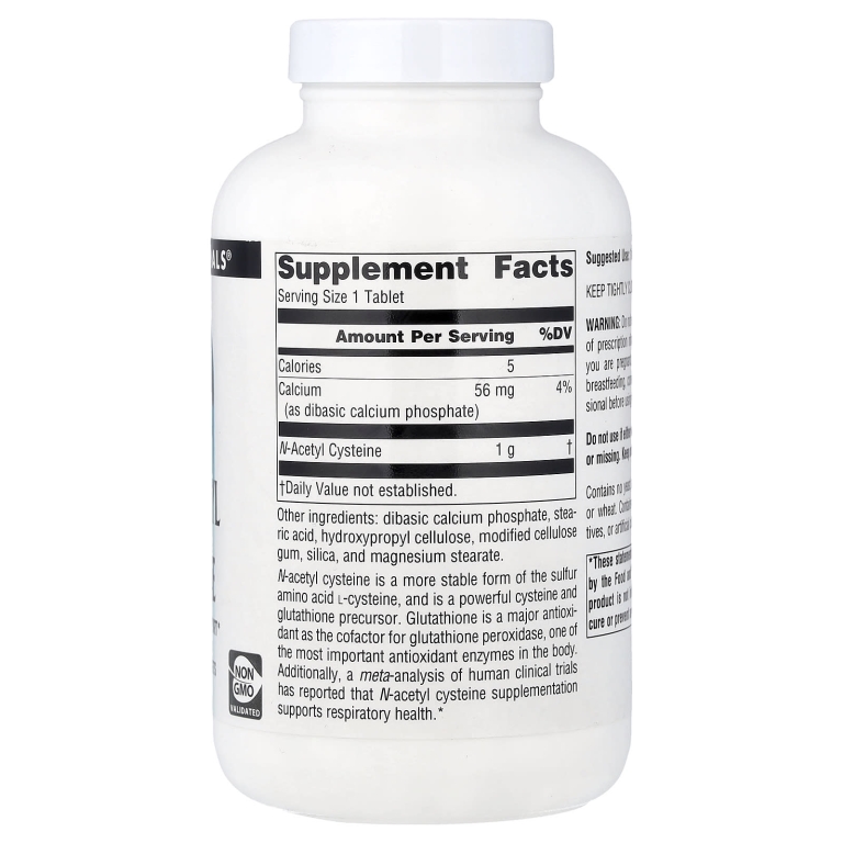 Source Naturals, N-ацетилцистеин, 1000 мг, 180 таблеток