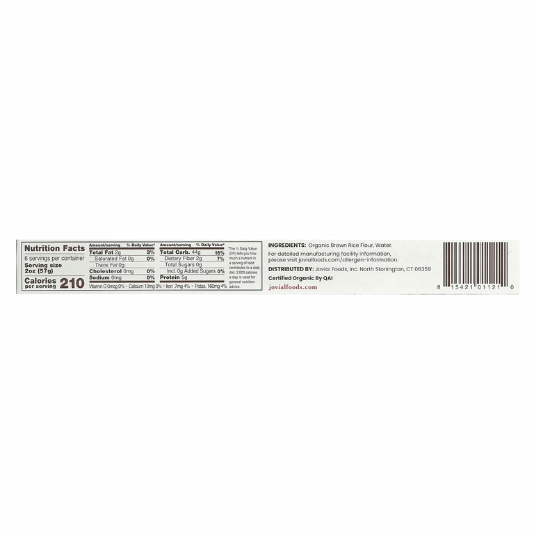 Jovial, Паста капеллини из коричневого риса, 340 г (12 унций)