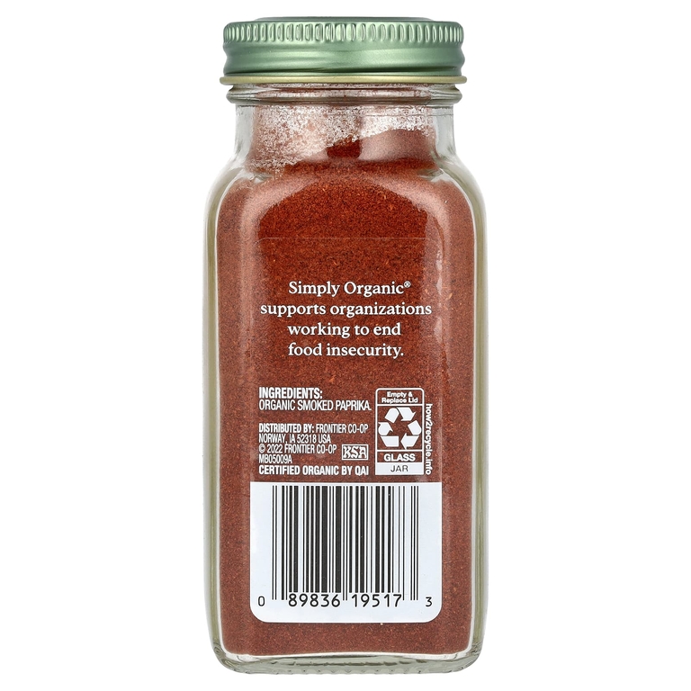 Simply Organic, Органическая копченая паприка, 2,72 унций (77 г)