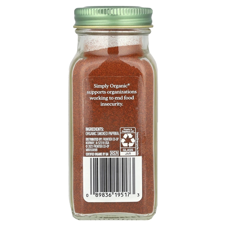 Simply Organic, Органическая копченая паприка, 2,72 унций (77 г)