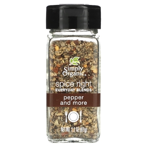 Simply Organic, смеси органических специй на каждый день, перец и другие приправы, 62 г (2,2 унции)