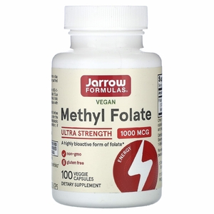 Jarrow Formulas, метилфолат, 1000 мкг, 100 вегетарианских капсул