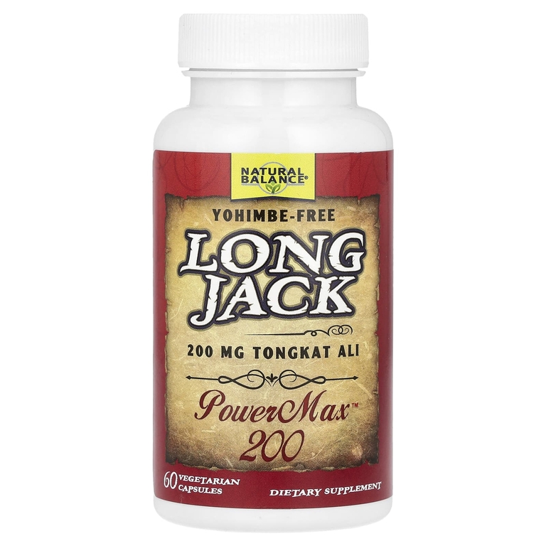 Natural Balance, Long Jack, PowerMax™, 60 вегетарианских капсул (100 мг в 1 капсуле)