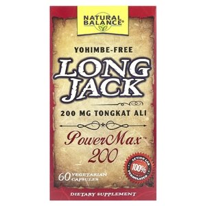 Natural Balance, эврикома длиннолистая, максимальная сила 200, 60 вегетарианских капсул