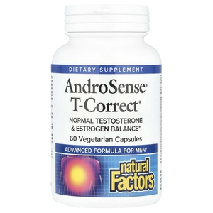 Natural Factors, комплекс для баланса тестостерона и эстрогена, 60 вегетарианских капсул