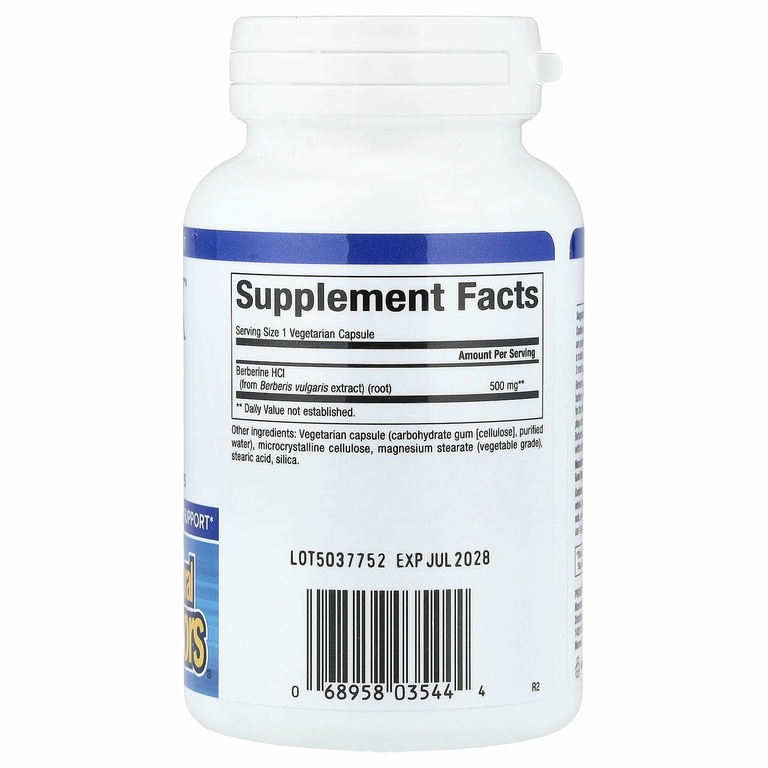 Natural Factors, WellBetX®, берберин, 500 мг, 60 вегетарианских капсул