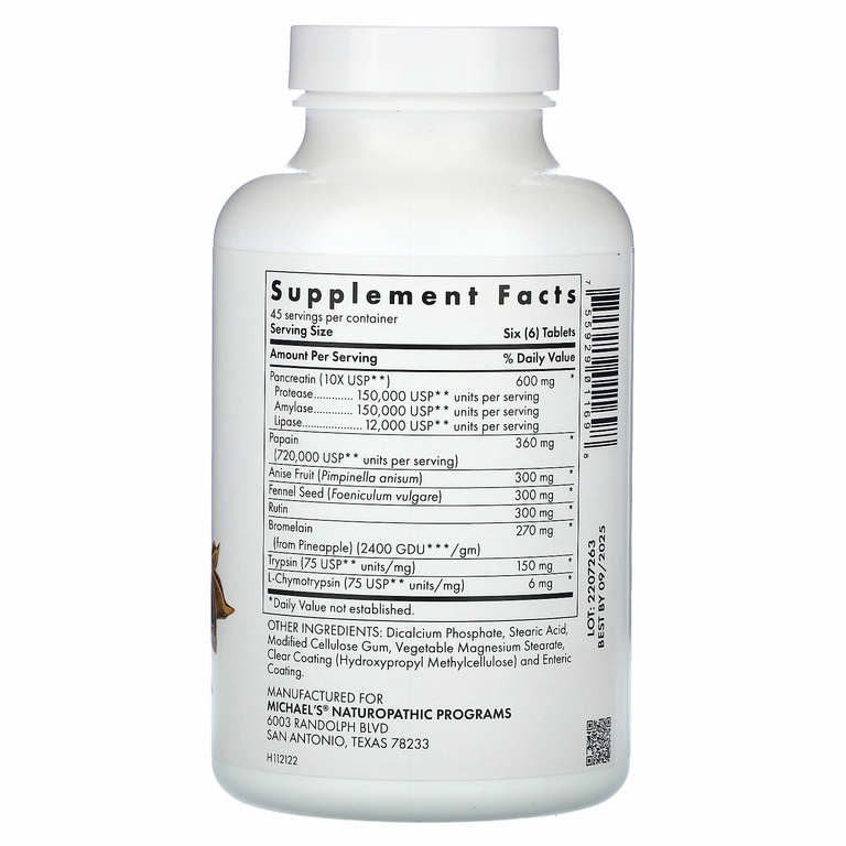 Michael's Health, Recovery Zymes, 270 таблеток, покрытых кишечнорастворимой оболочкой и обеспечивающих стабильный уровень pH