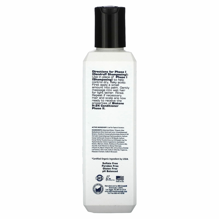 Mill Creek Botanicals, натуральный шампунь от перхоти, с биотином и крапивой, 250 мл (8,5 жидк. унций) (Товар снят с продажи) 
