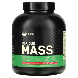 Optimum Nutrition, Serious Mass ™, клубника, 2,72 кг (6 фунтов)