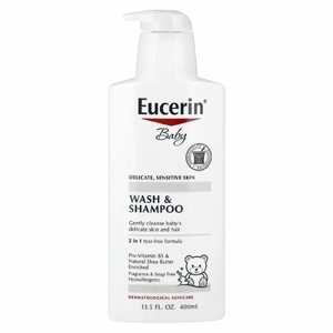Eucerin, гель для душа и шампунь для детей, без запаха, 400 мл (13,5 жидких унций)