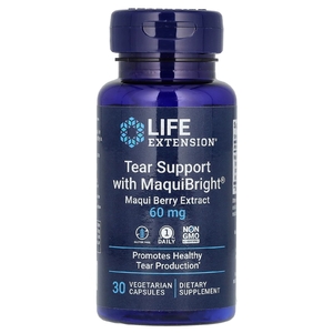 Life Extension, средство для поддержки функций слезных желез с MaquiBright, экстракт чилийской аристотелии, 60 мг, 30 растительных капсул