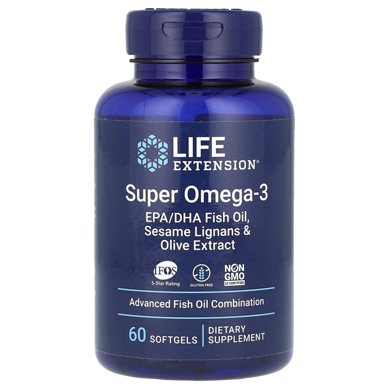 Life Extension, Super Omega-3, 60 мягких таблеток