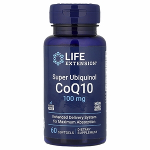 Life Extension, убихинол, 100 мг, 60 желатиновых капсул