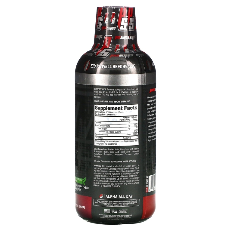 ProSupps, L-карнитин 1500, ягодный вкус, 1500 мг, 473 мл (16 жидк. унций)