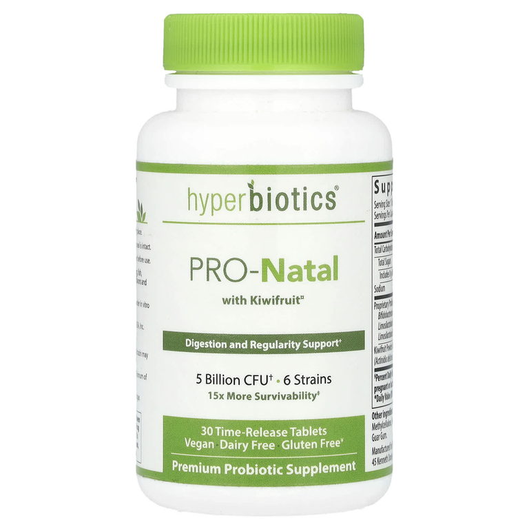 Hyperbiotics, PRO-Moms, с киви, 5 млрд КОЕ, 30 таблеток медленного высвобождения